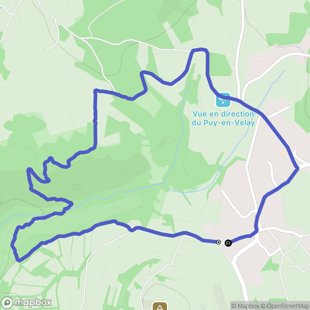 Chaspinhac : carte du parcours de randonnée - France