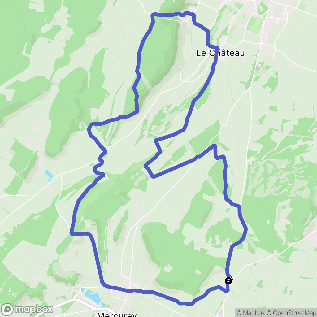 Mercurey : carte du parcours de randonnée - France