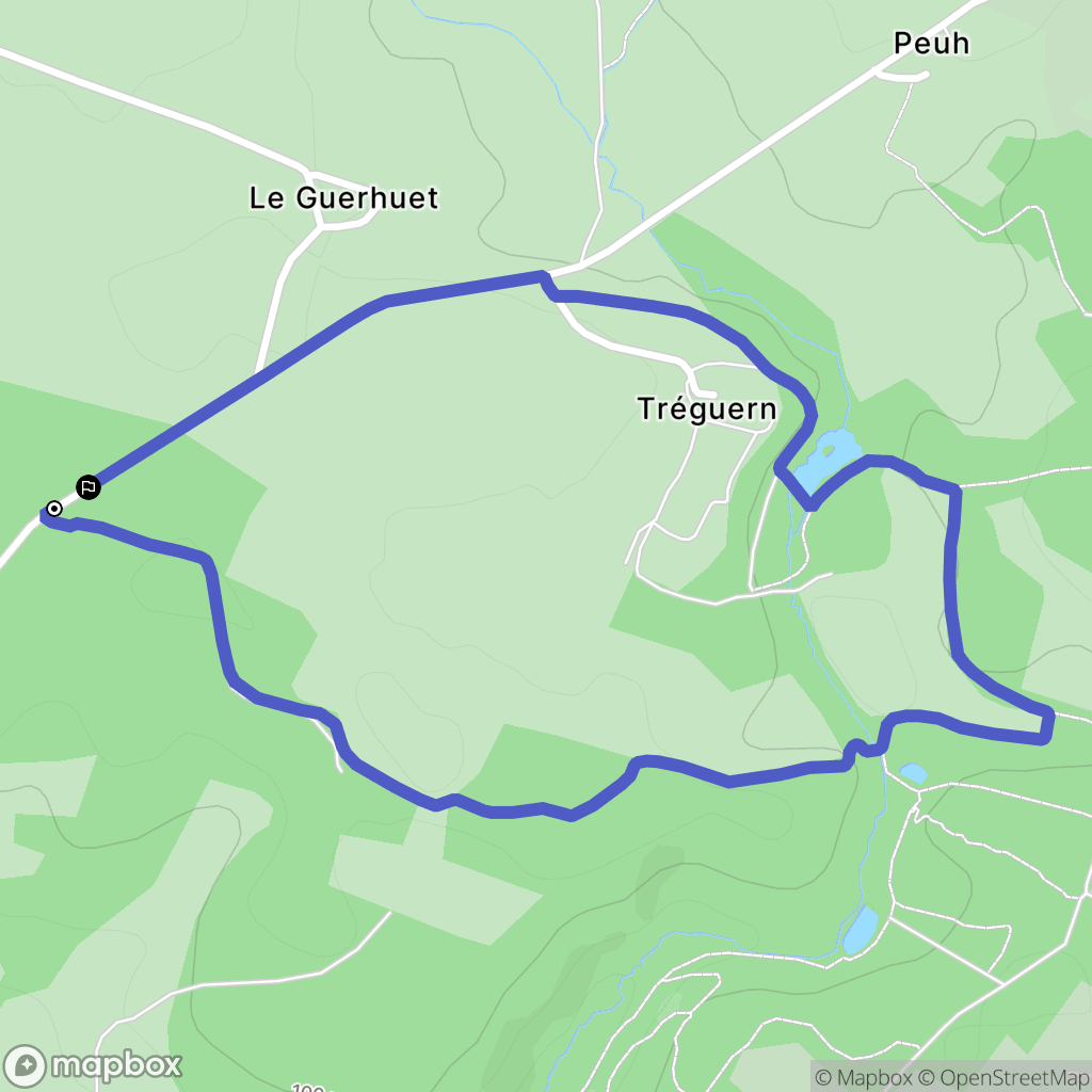 Sulniac : carte du parcours de randonnée - France