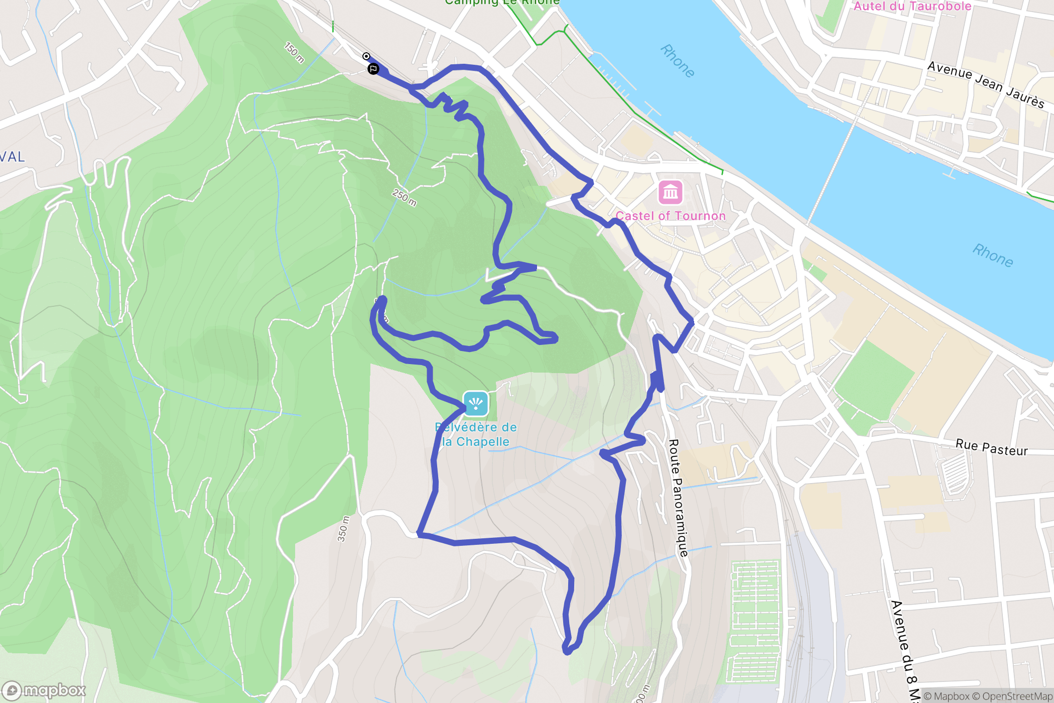 Tournon-sur-Rhône.: routekaart voor buitenactiviteiten - France