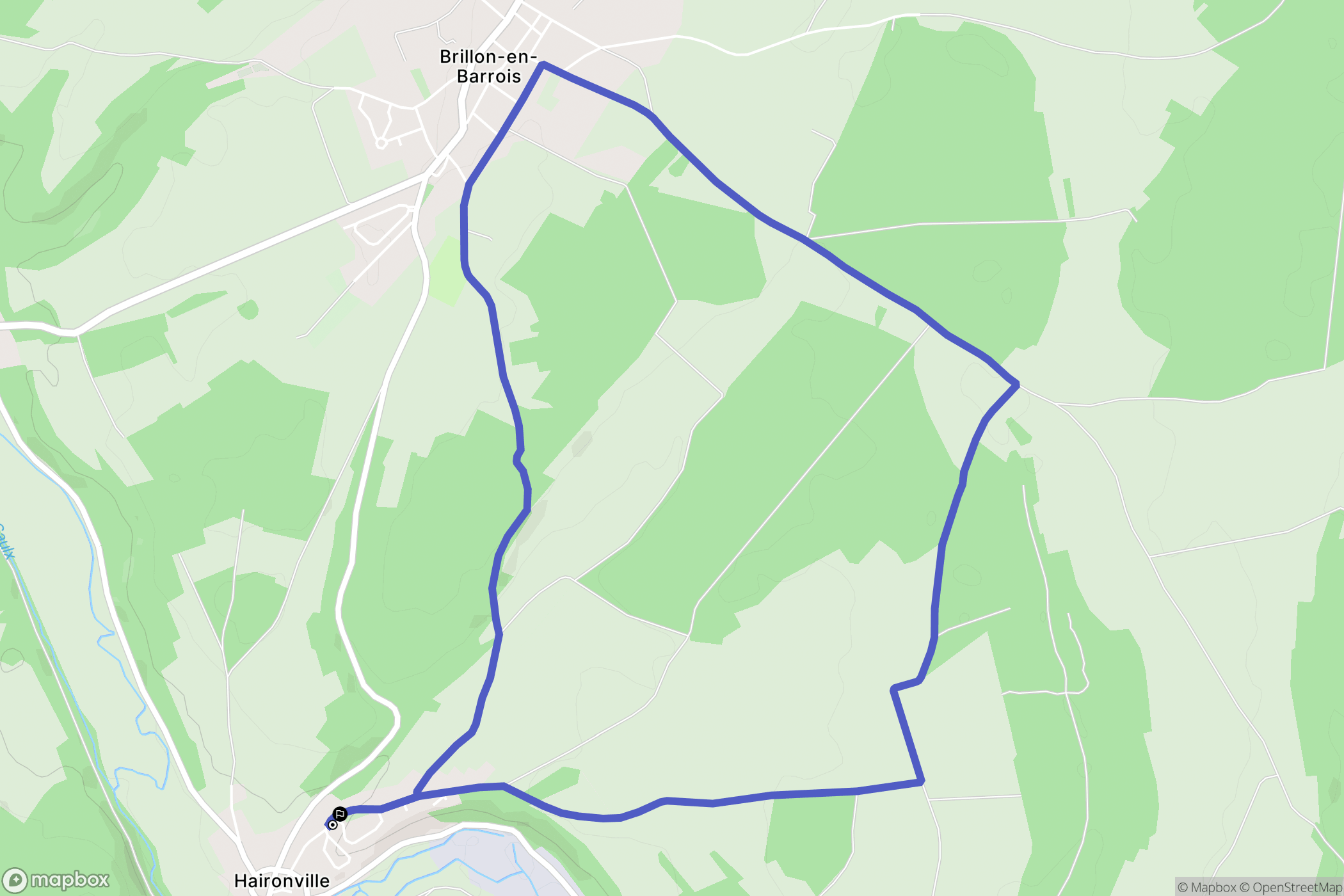 Haironville : carte du parcours de randonnée - France
