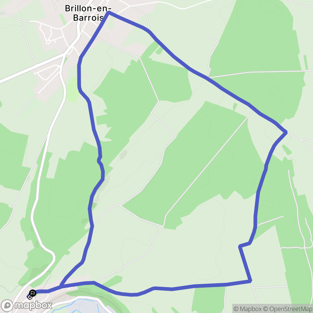 Haironville : carte du parcours de randonnée - France
