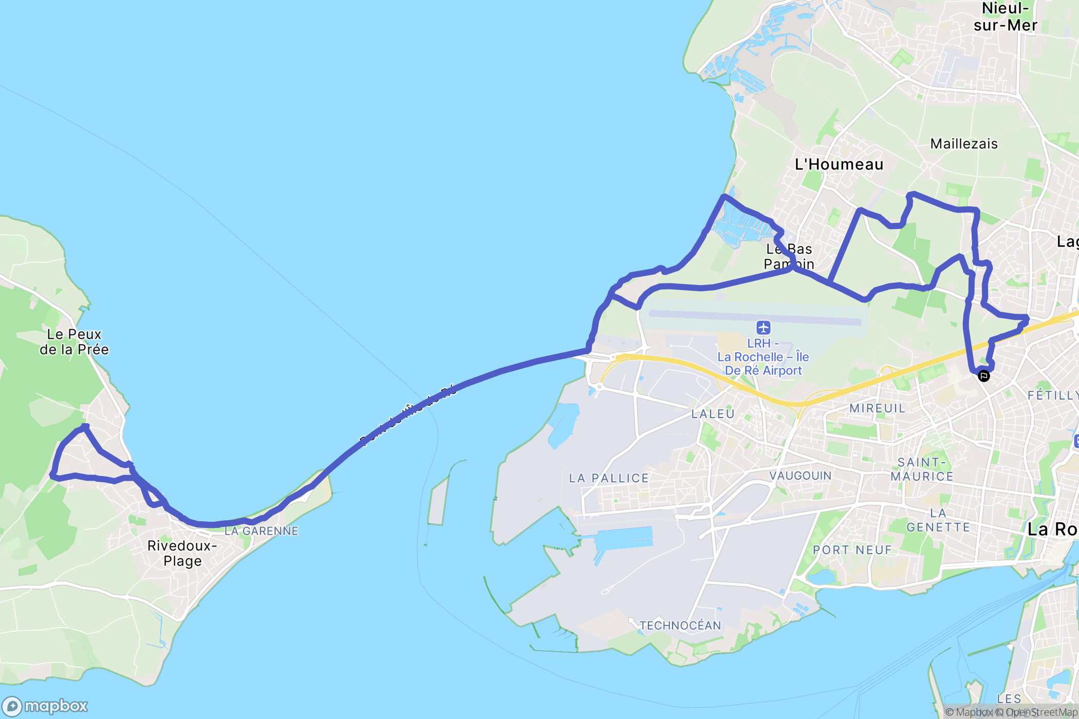 Lagord : carte du parcours de randonnée - France