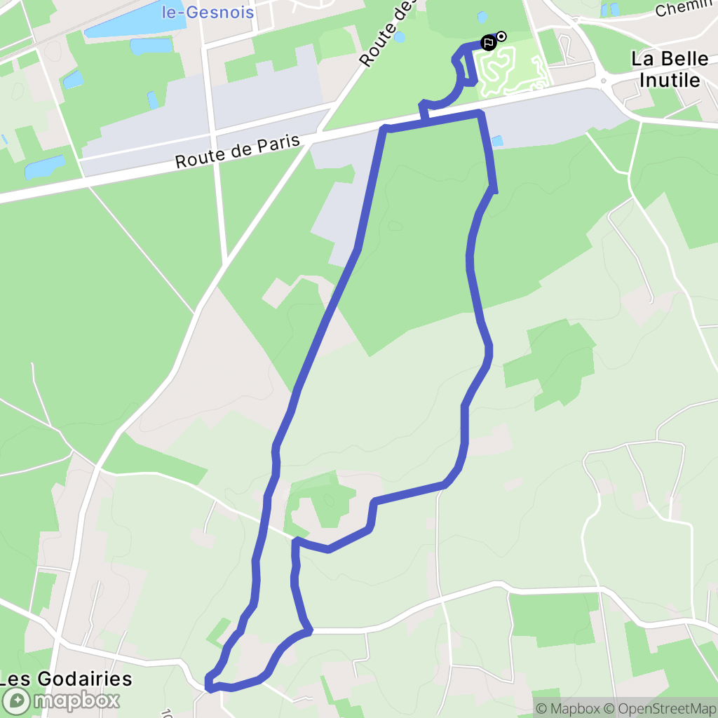 Montfort-le-Gesnois : carte du parcours de randonnée - France
