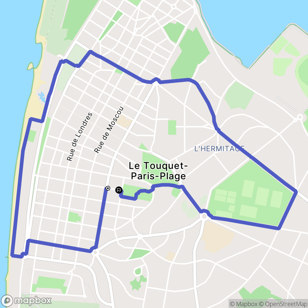 Le Touquet-Paris-Plage : carte du parcours de randonnée - France
