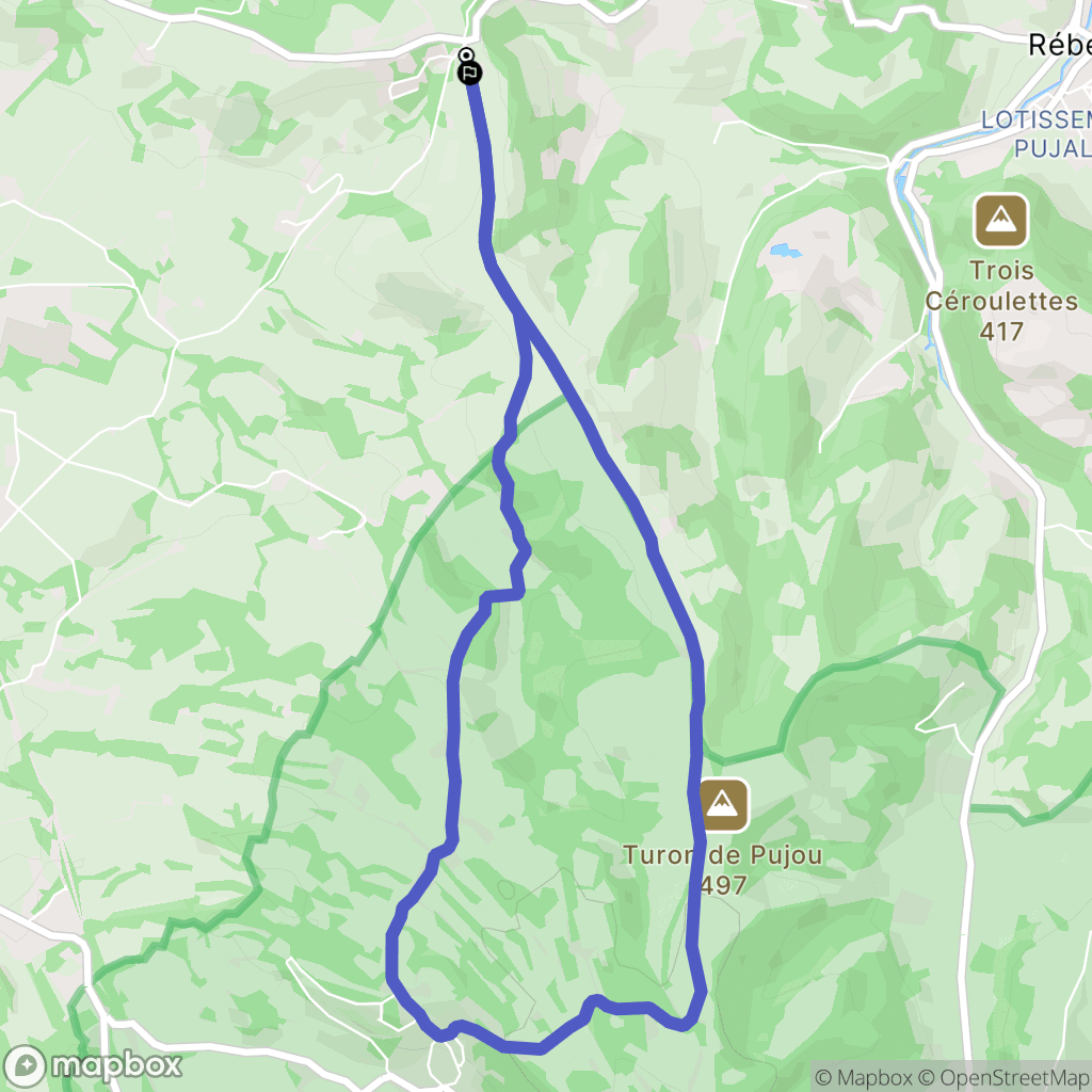 Buzy : carte du parcours de randonnée - France