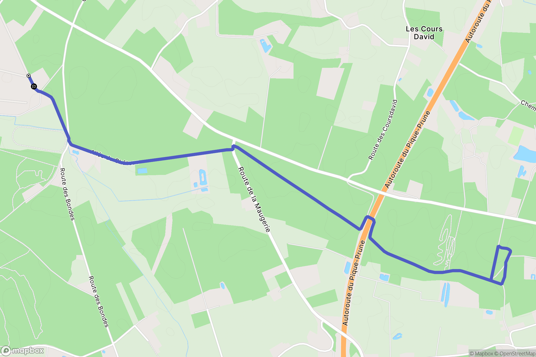 Ruaudin : carte du parcours de randonnée - France