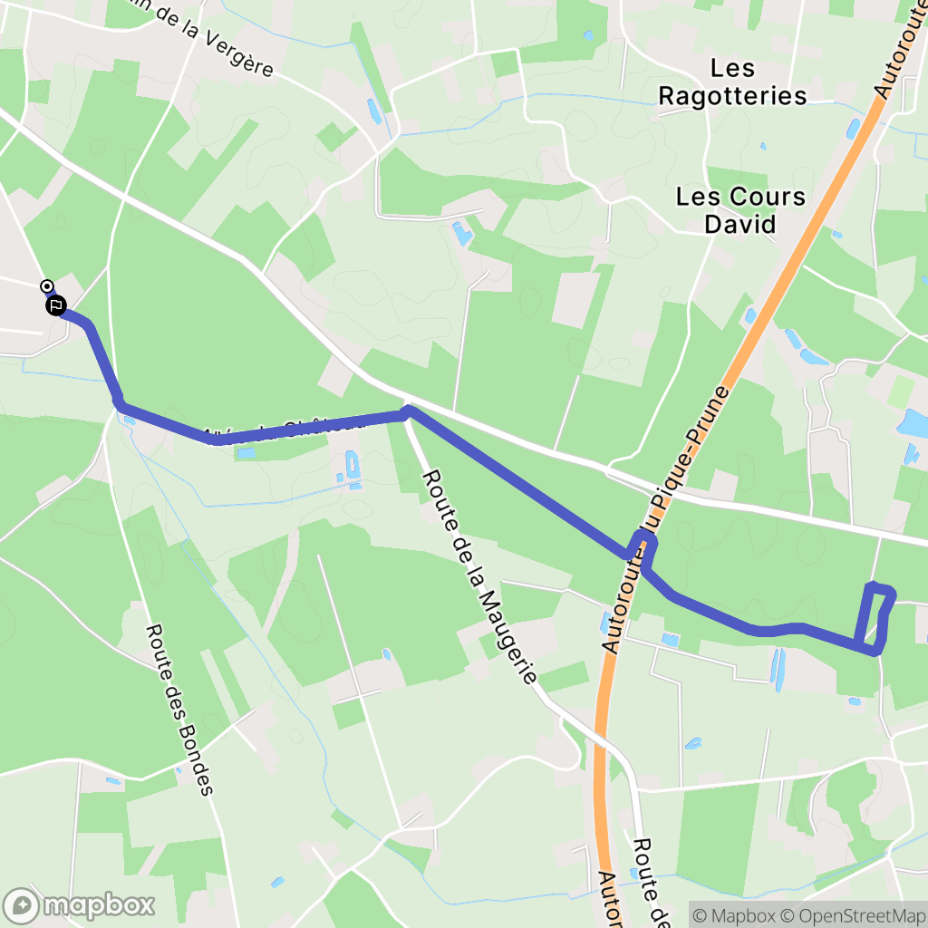 Ruaudin : carte du parcours de randonnée - France