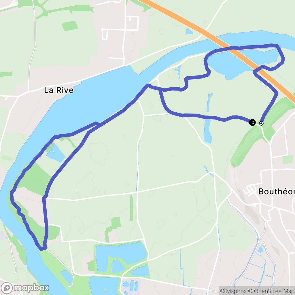 Andrézieux-Bouthéon : carte du parcours de randonnée - France