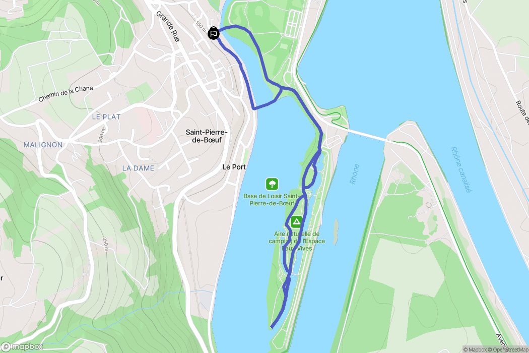 Saint-Pierre-de-Bœuf : carte du parcours de randonnée - France