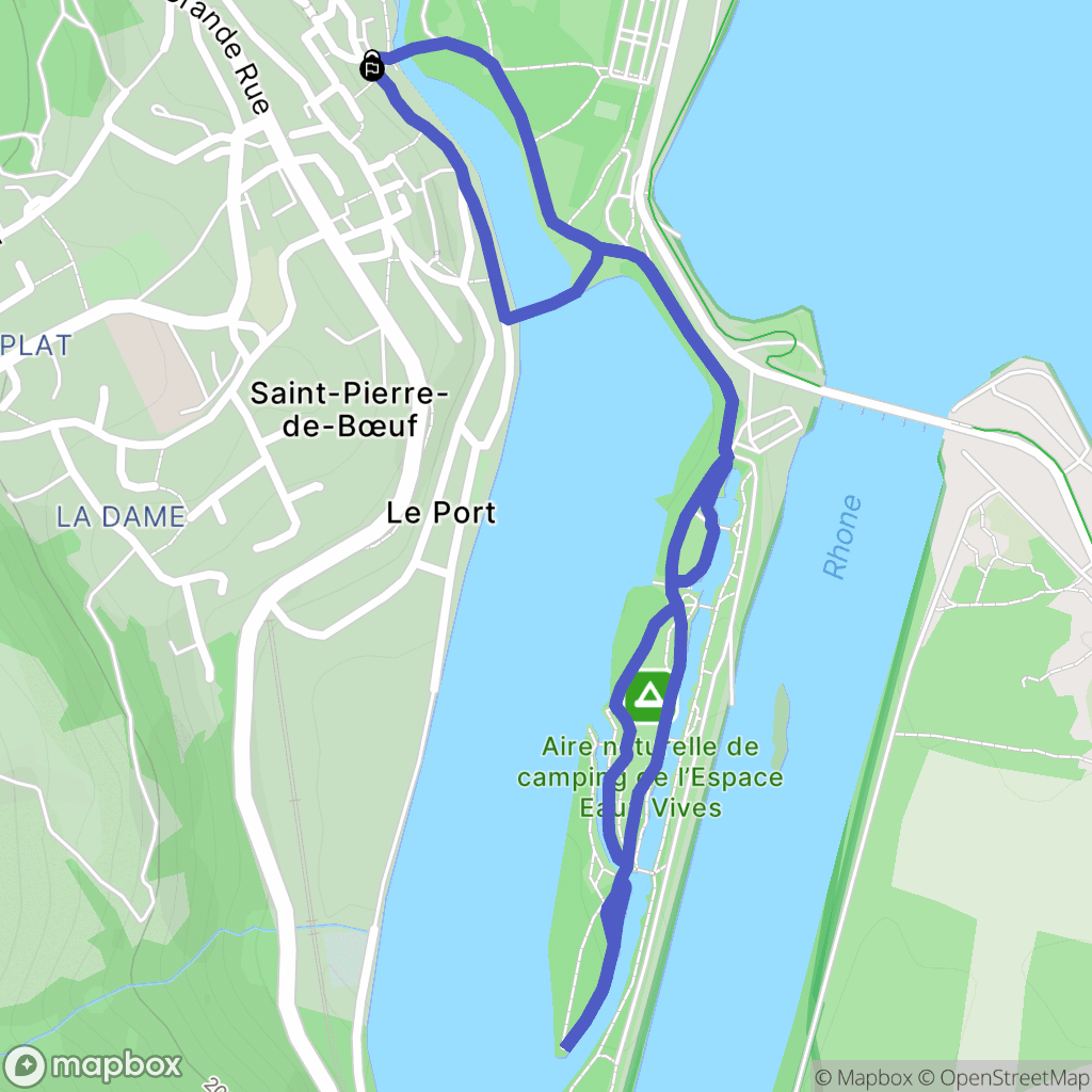 Saint-Pierre-de-Bœuf : carte du parcours de randonnée - France