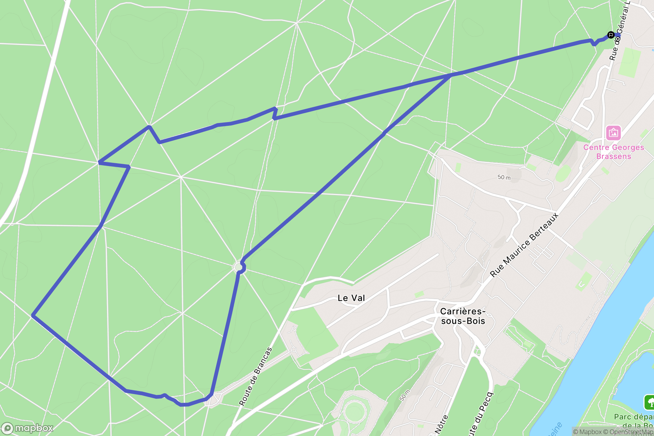 Le Mesnil-le-Roi : carte du parcours de randonnée - France
