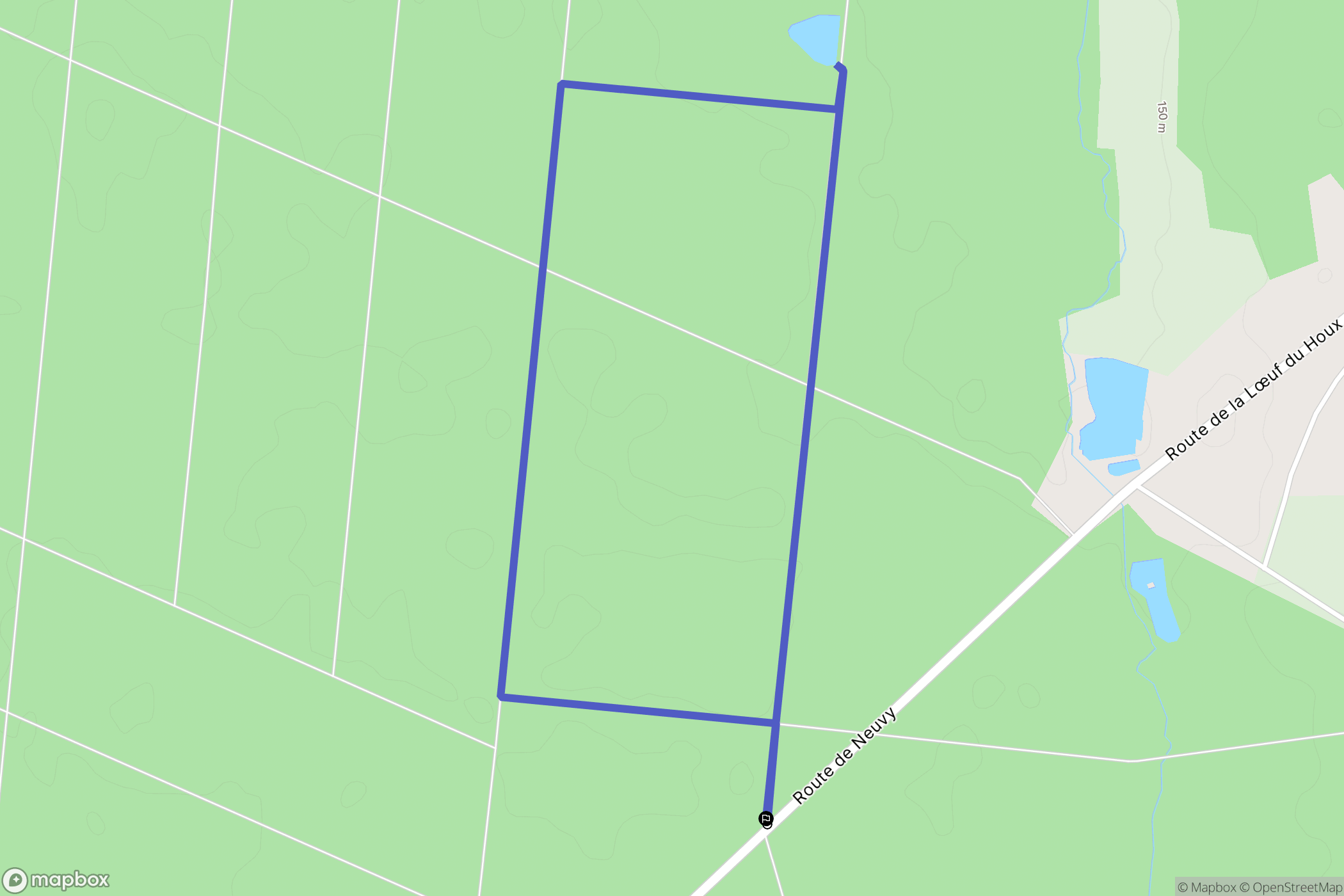 Vouzeron : carte du parcours de randonnée - France