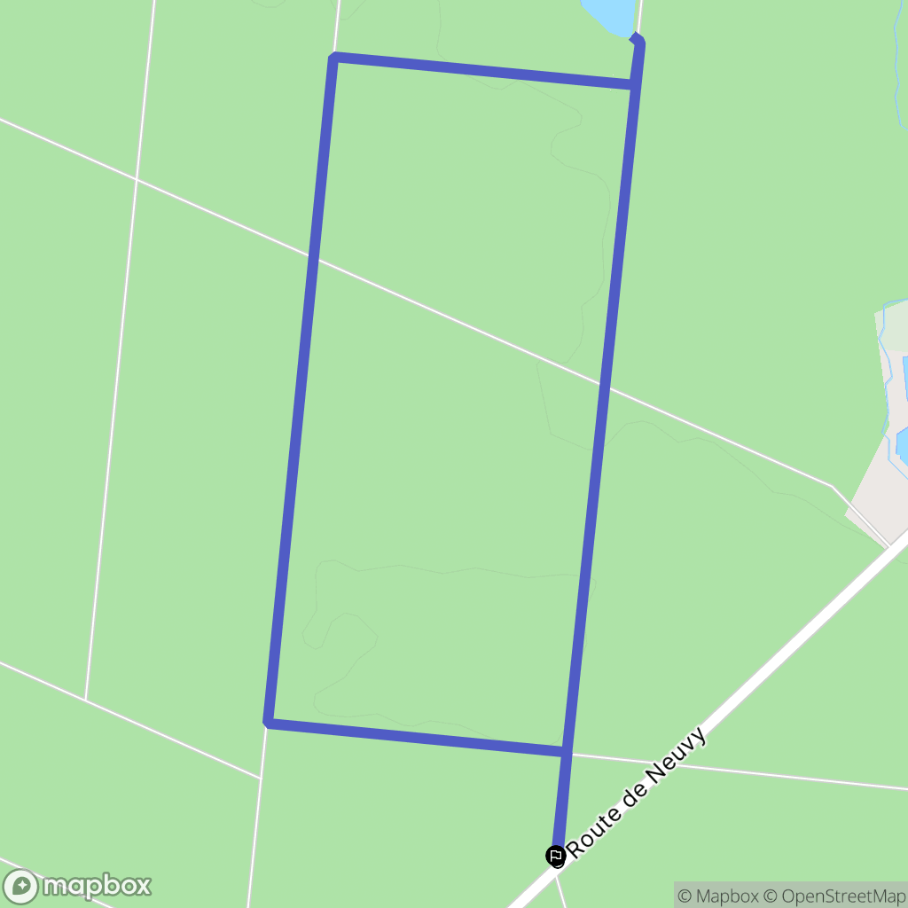 Vouzeron : carte du parcours de randonnée - France