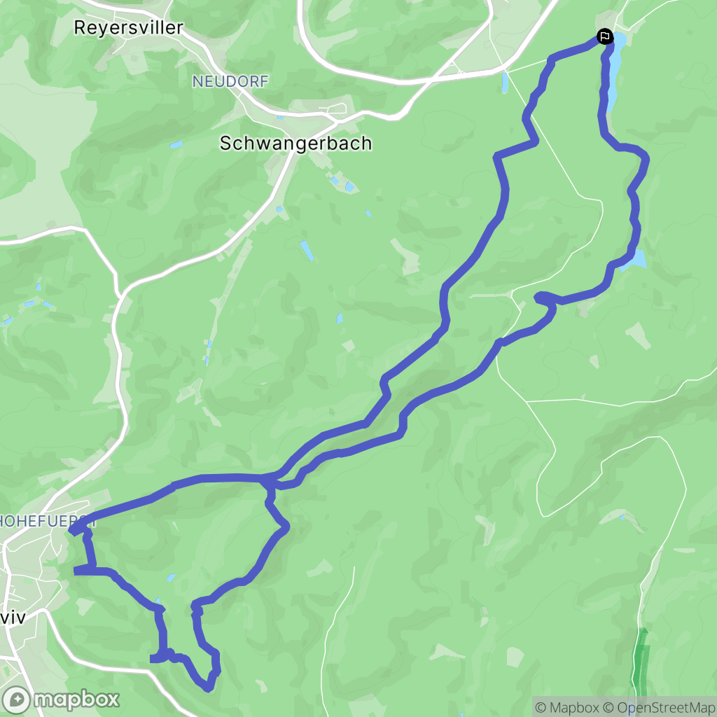 Bitche : carte du parcours de randonnée - France