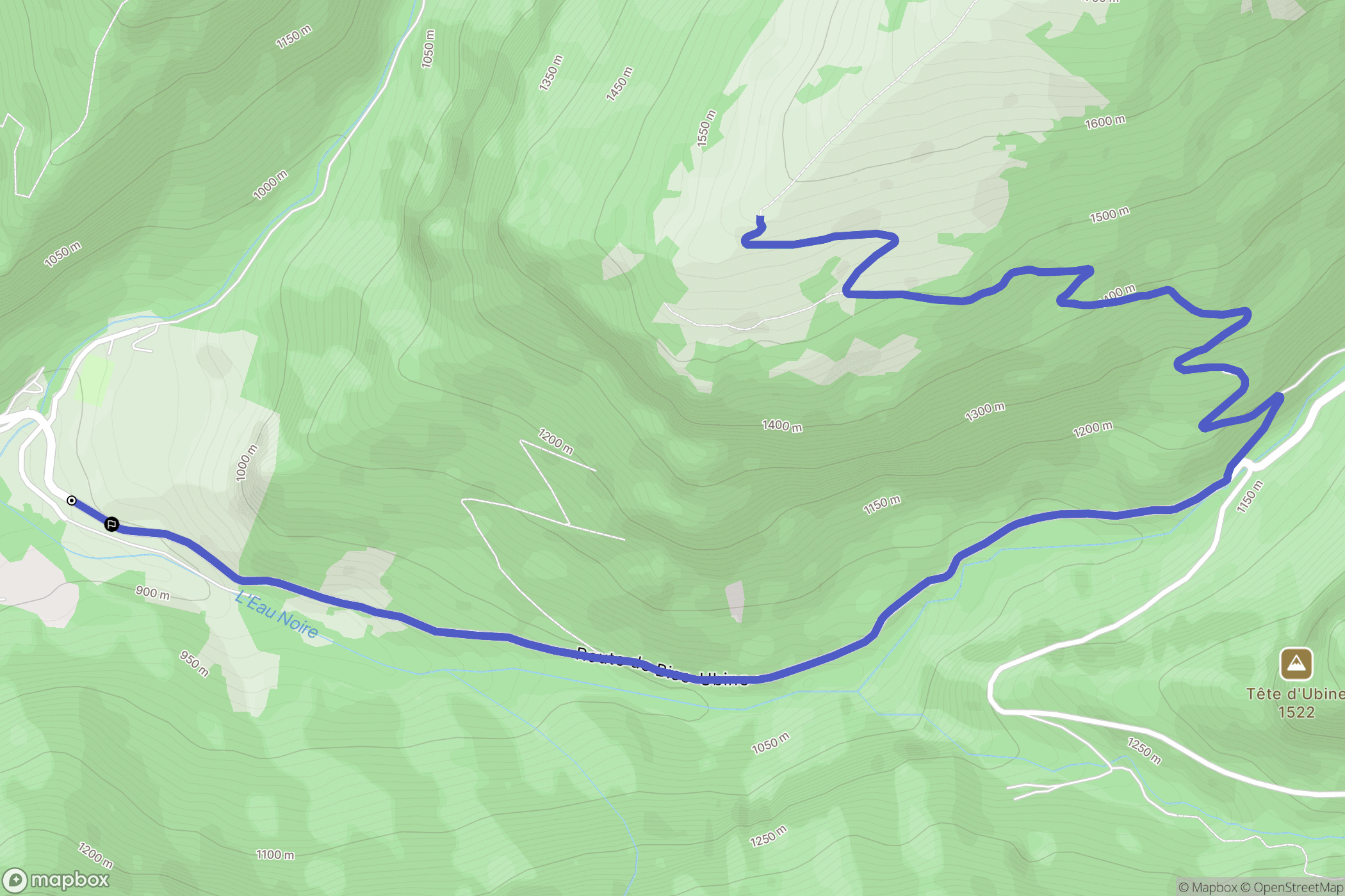 Vacheresse : carte du parcours de randonnée - France