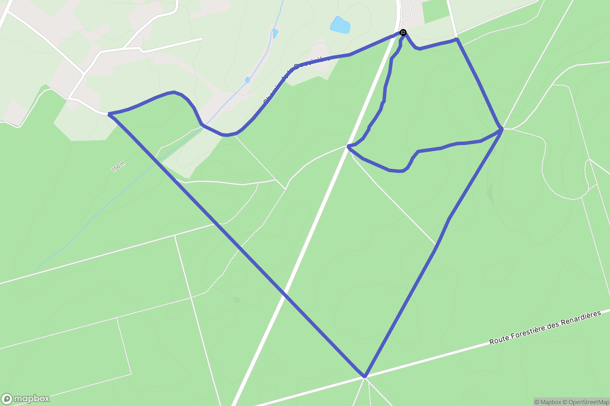 Pruillé-l'Eguillé : carte du parcours de randonnée - France