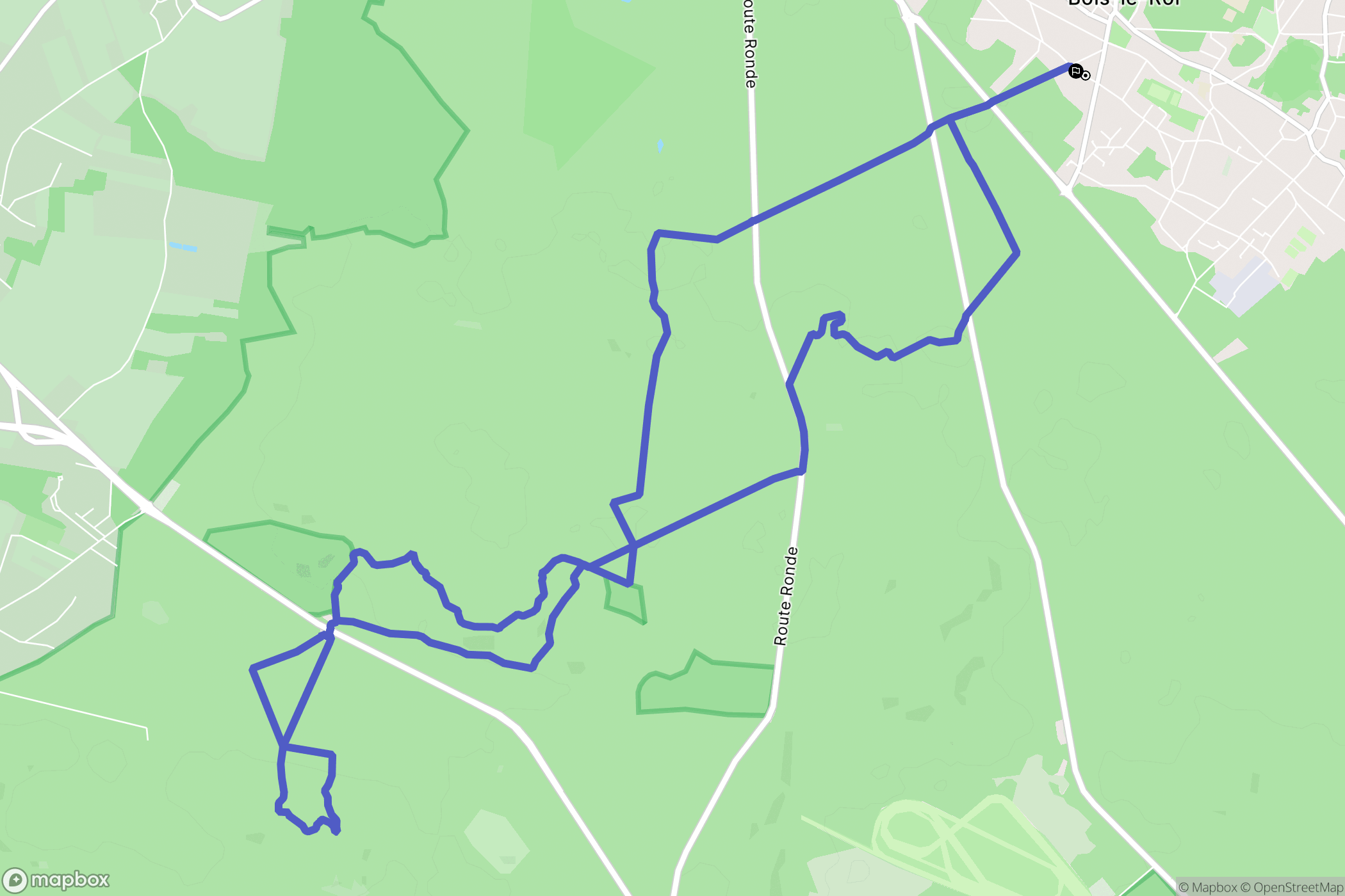 Bois-le-Roi : carte du parcours de randonnée - France