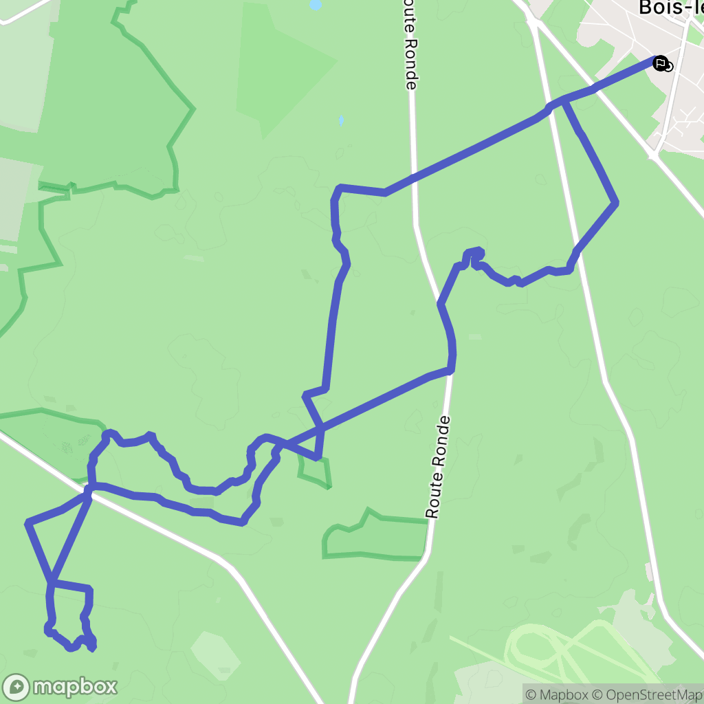 Bois-le-Roi : carte du parcours de randonnée - France