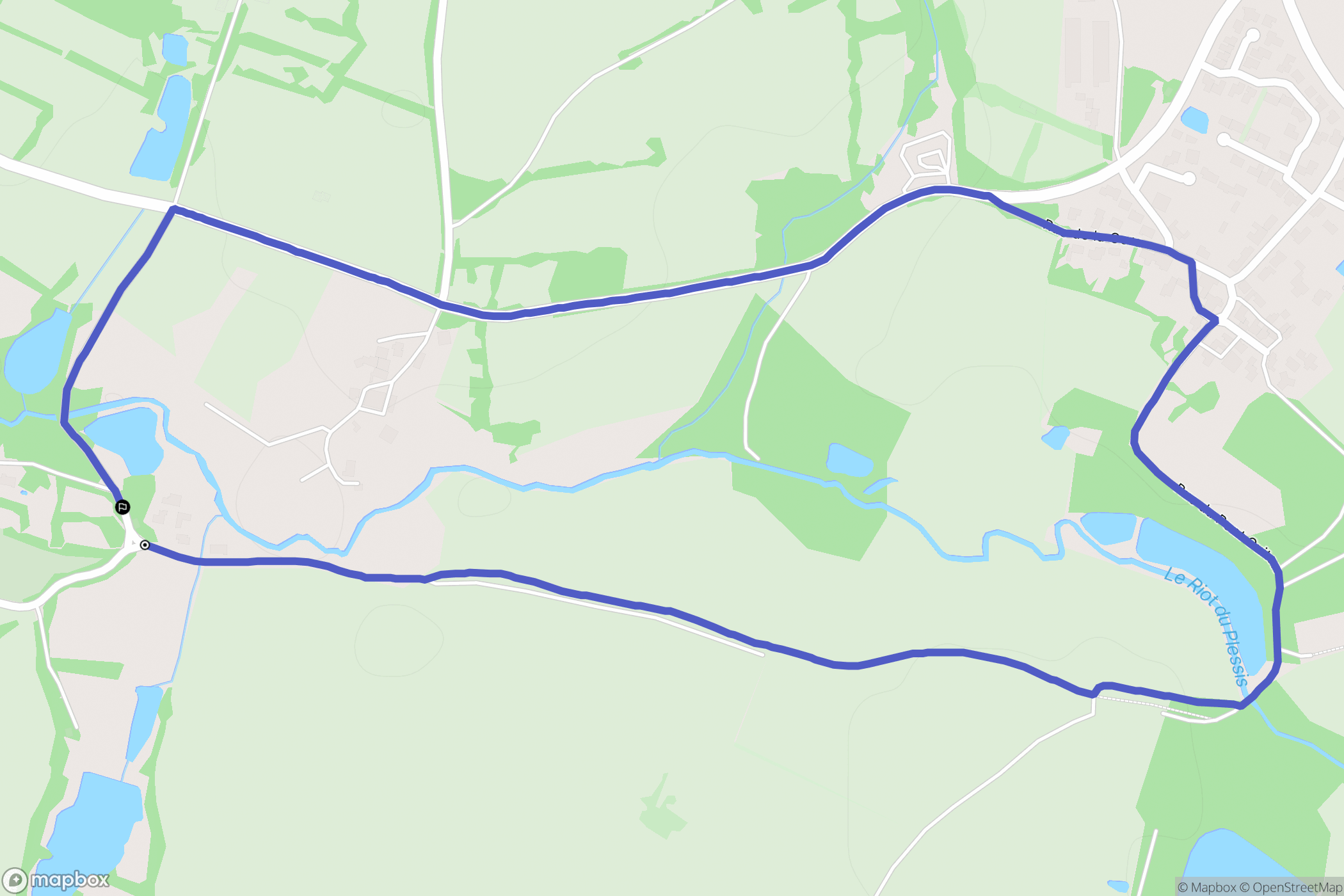 La Ferrière : carte du parcours de randonnée - France