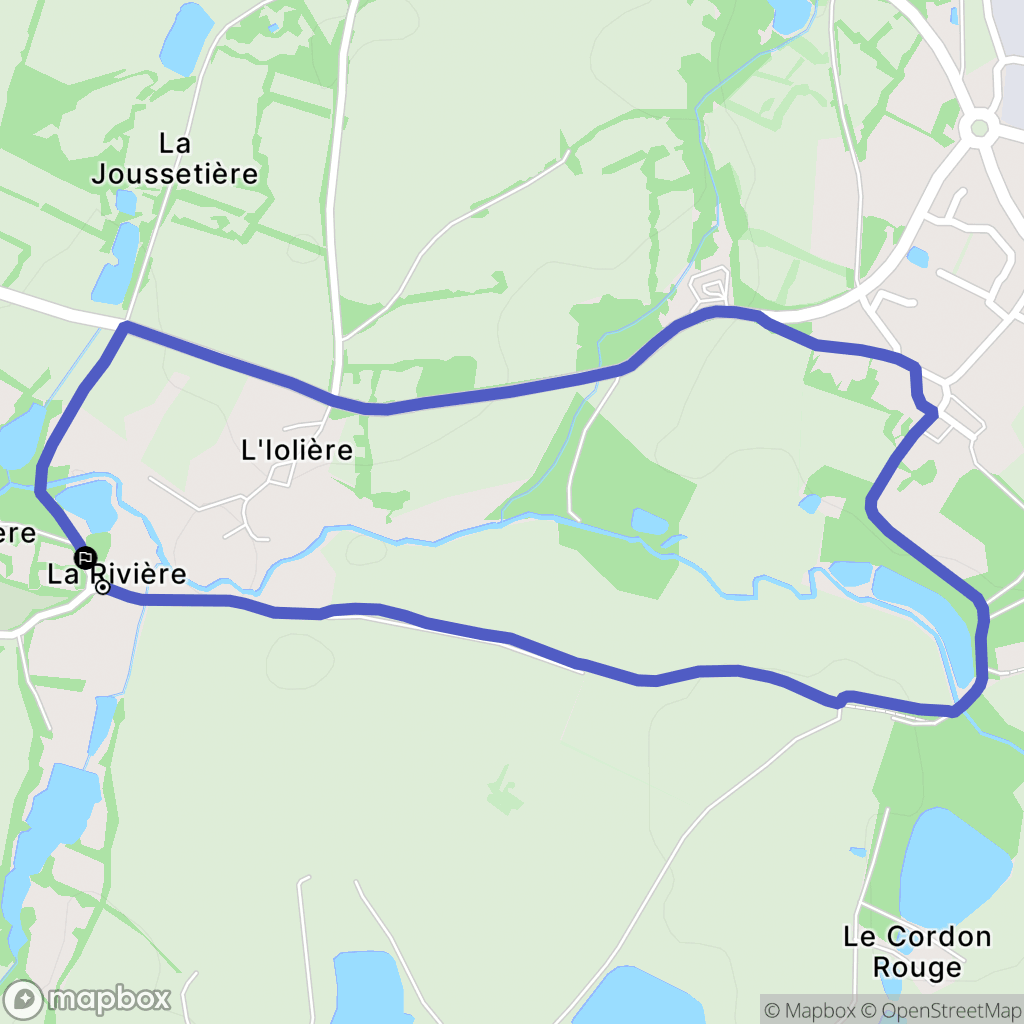 La Ferrière : carte du parcours de randonnée - France