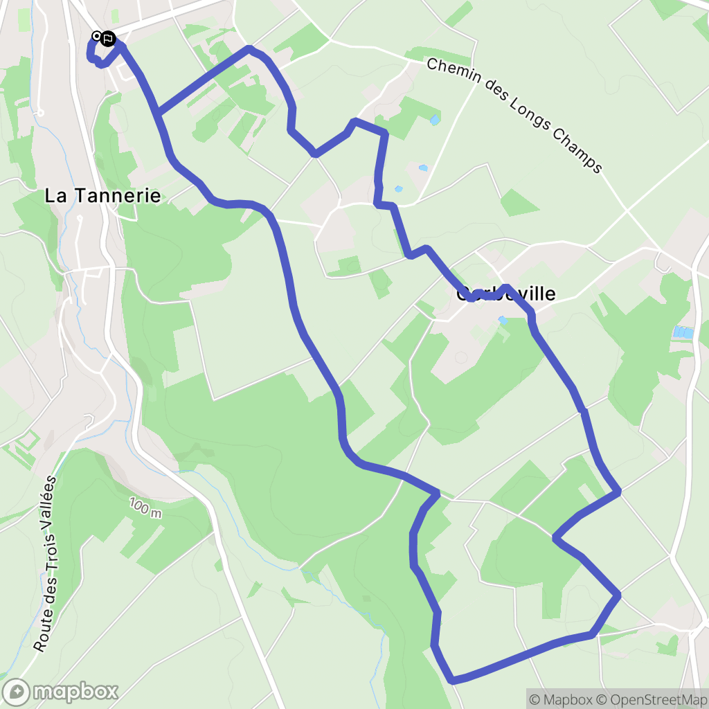 Septeuil : carte du parcours de randonnée - France
