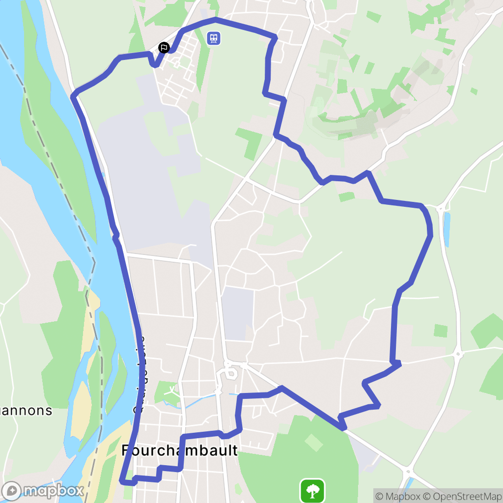 Garchizy : carte du parcours de randonnée - France