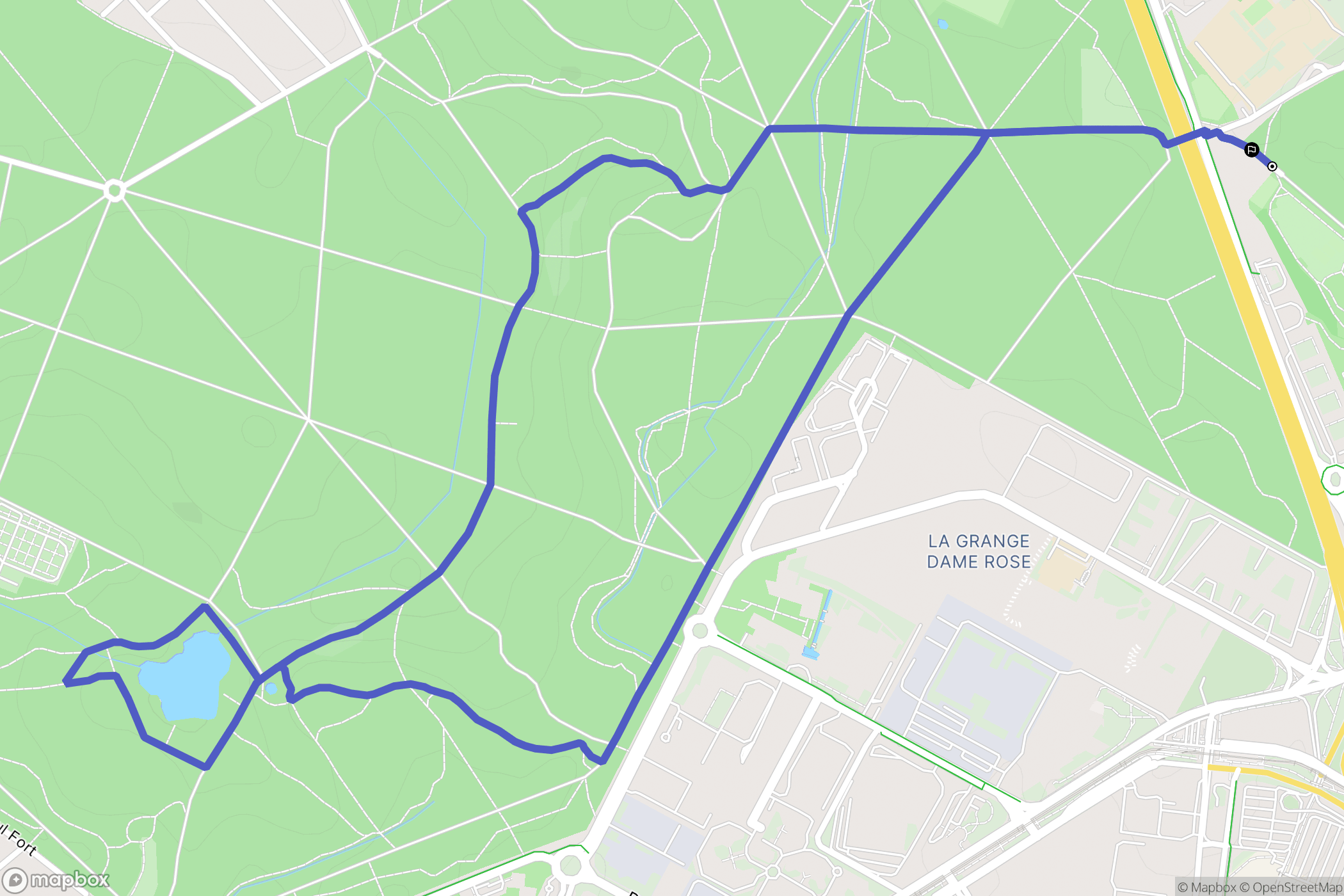 Meudon : carte du parcours de randonnée - France