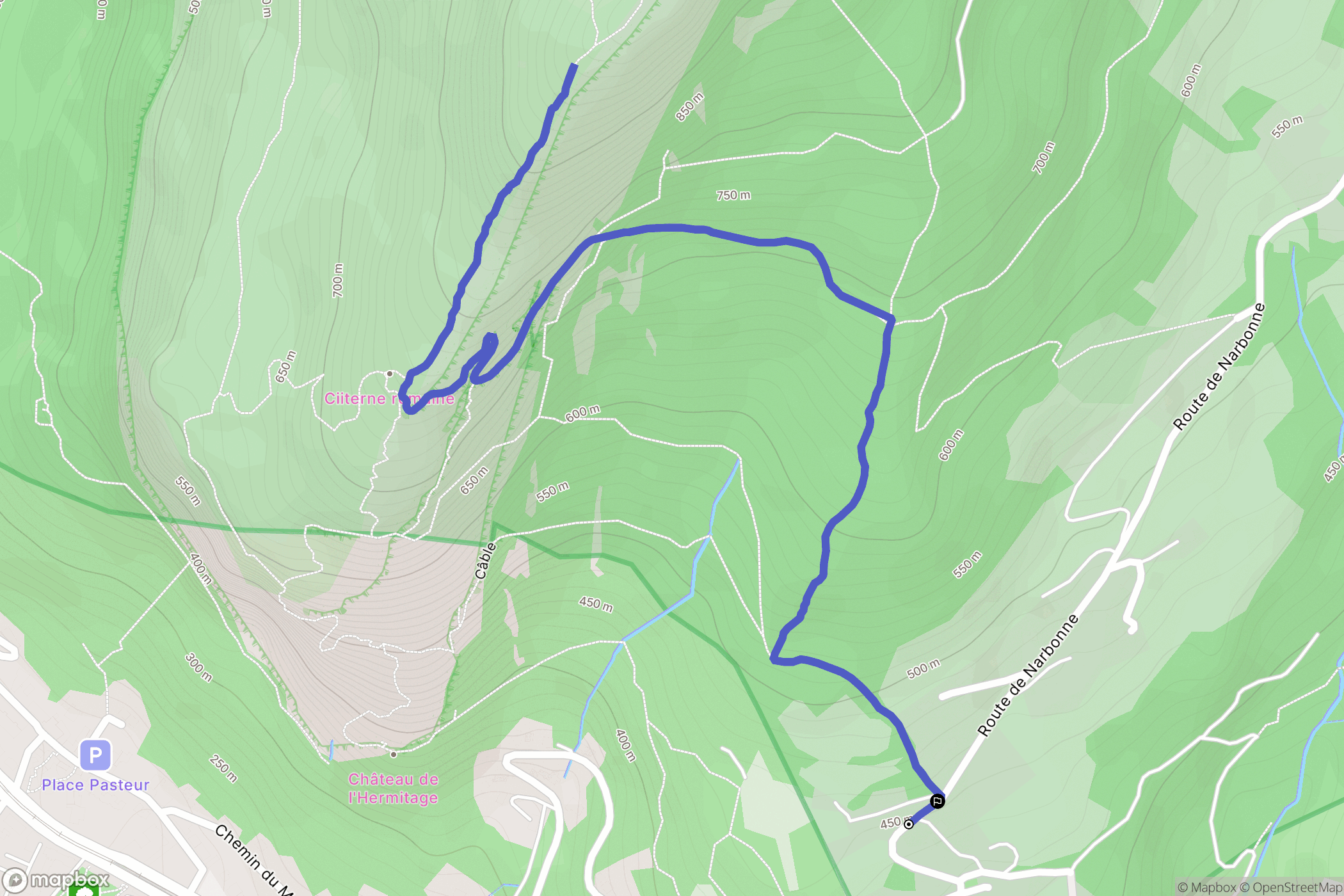 Saint-Martin-le-Vinoux : carte du parcours de randonnée - France
