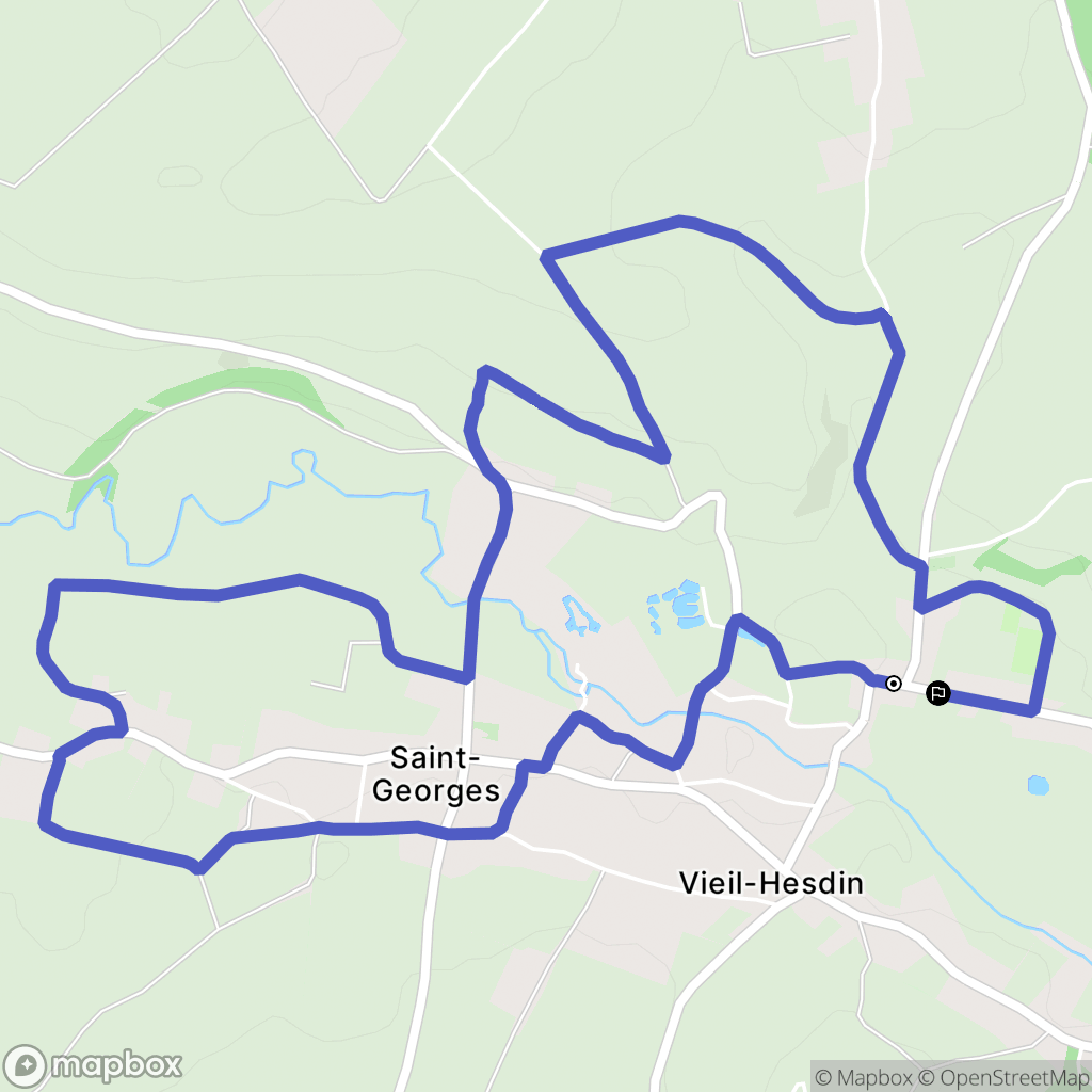 Vieil-Hesdin : carte du parcours de randonnée - France