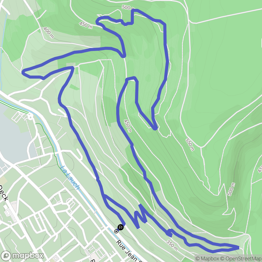 Guebwiller : carte du parcours de randonnée - France