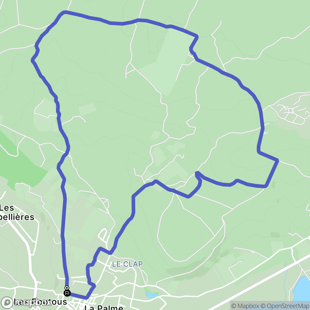 La Palme : carte du parcours de randonnée - France