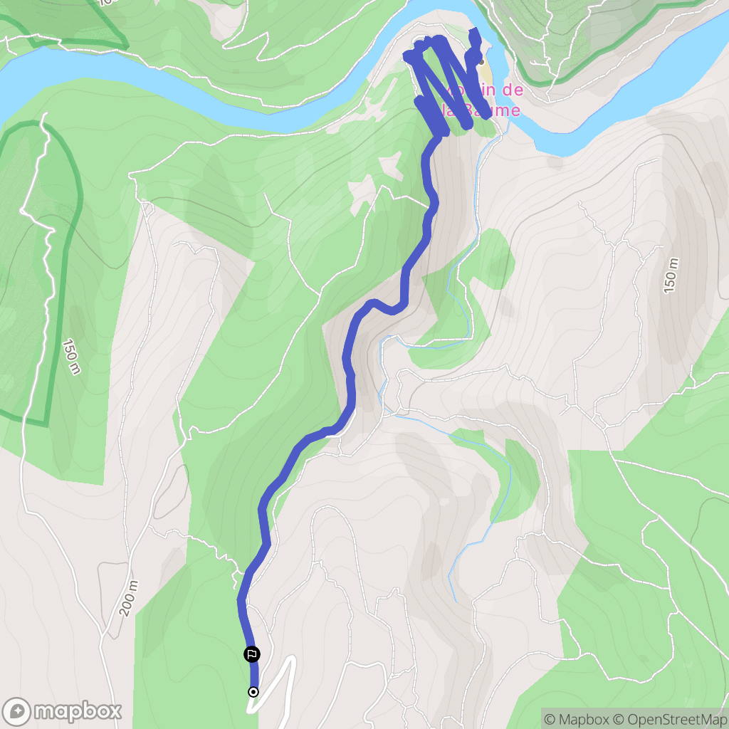 Poulx : carte du parcours de randonnée - France