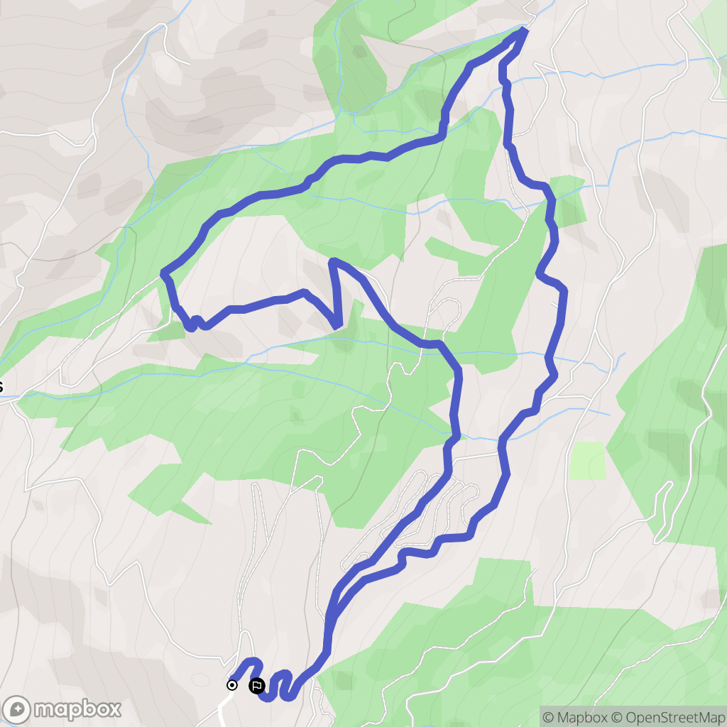 La Léchère : carte du parcours de randonnée - France