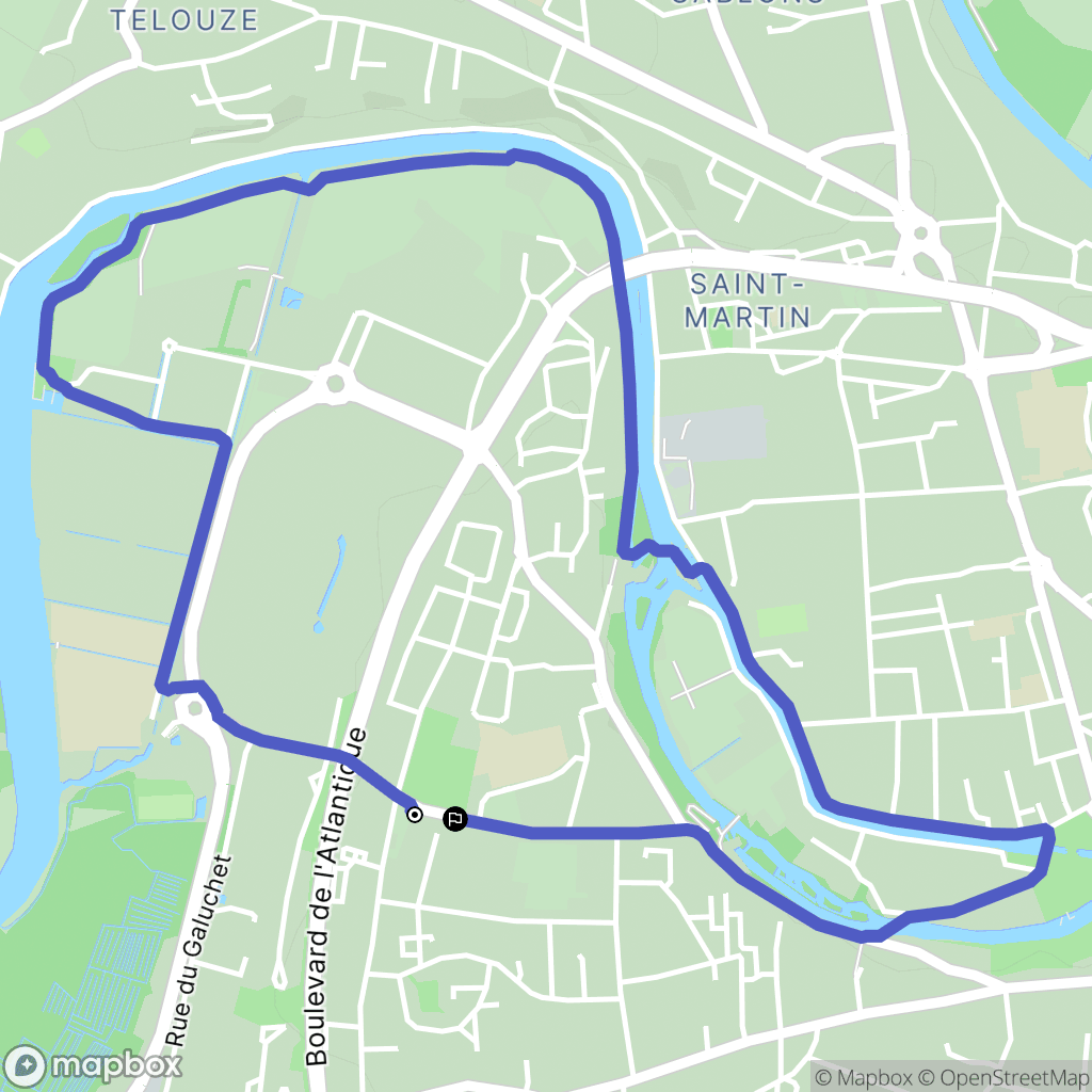 Niort : carte du parcours de randonnée - France
