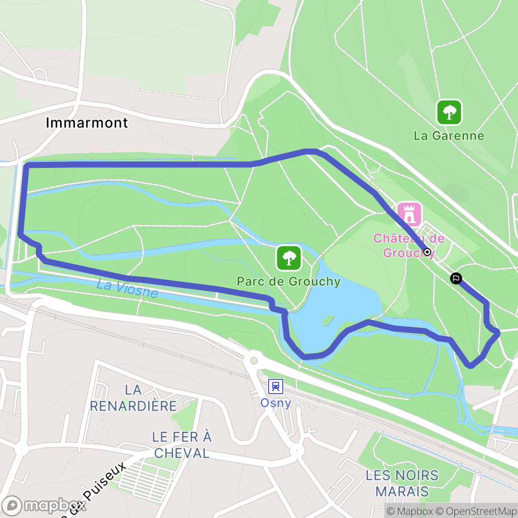 Osny : carte du parcours de randonnée - France