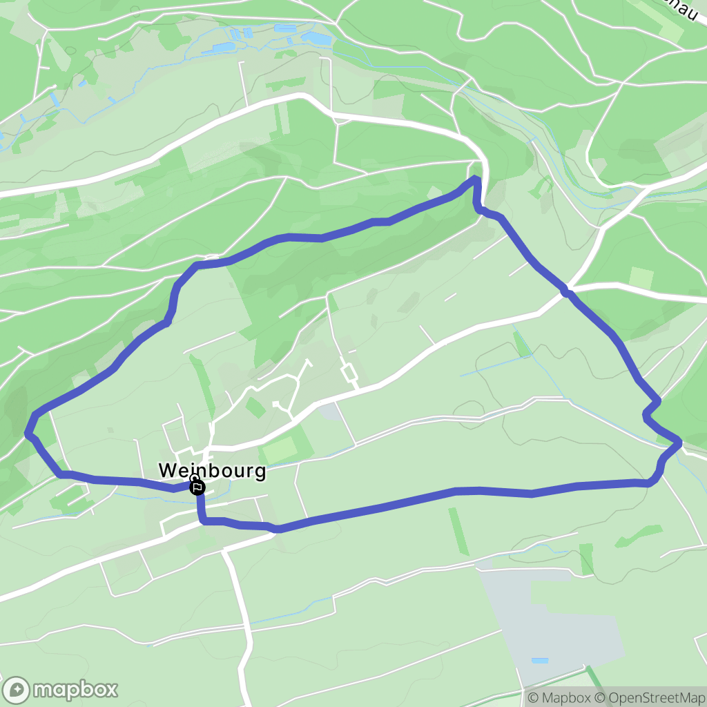 Weinbourg : carte du parcours de randonnée - France