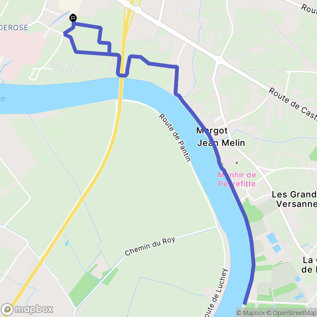 Le Verdet : carte du parcours de randonnée - France