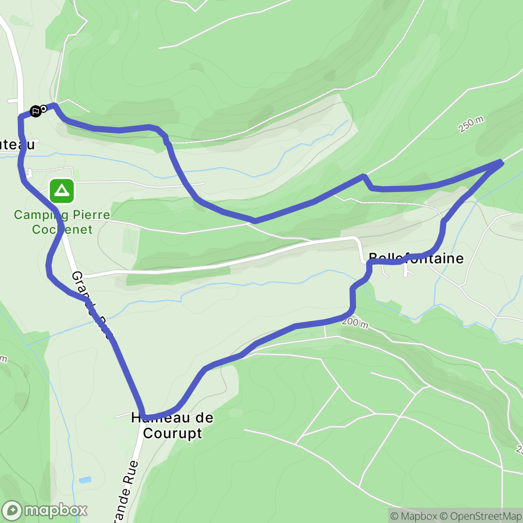 Futeau : carte du parcours de randonnée - France