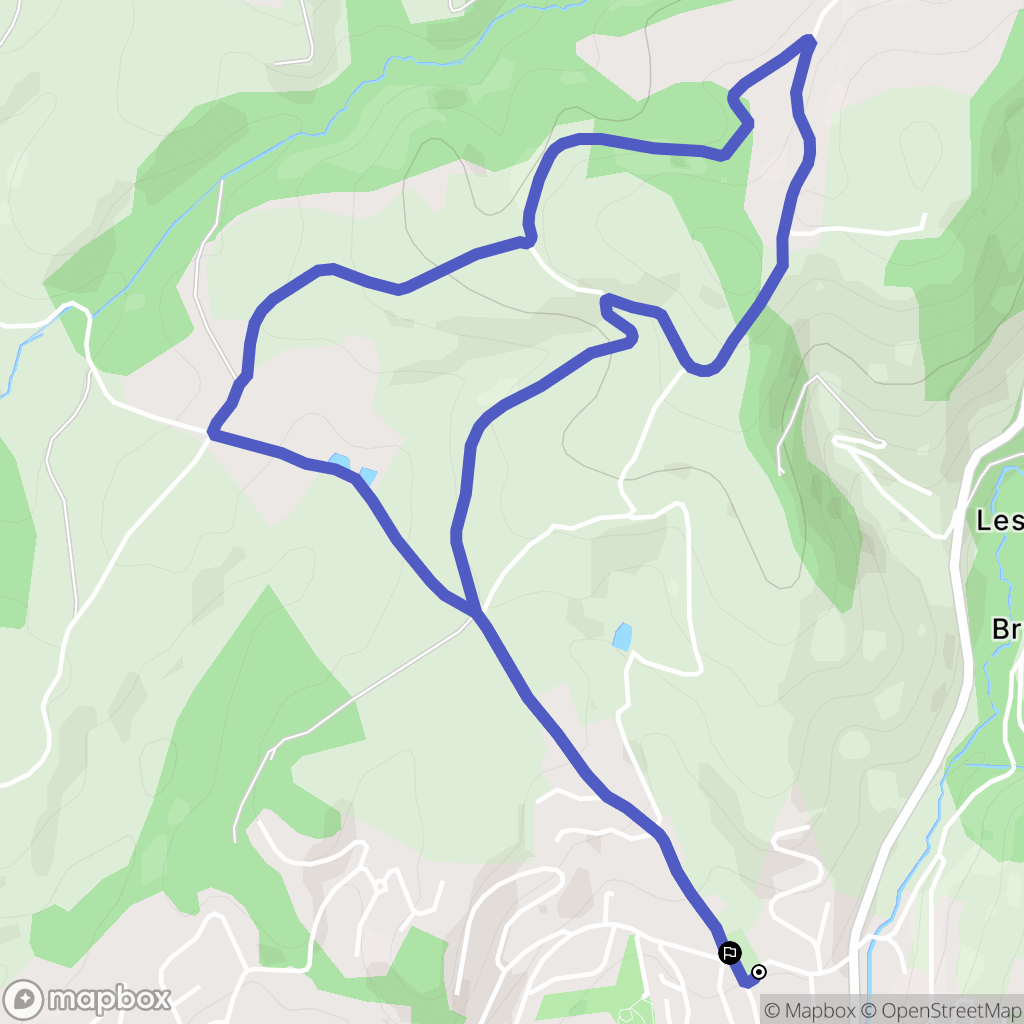 L'Etrat : carte du parcours de randonnée - France