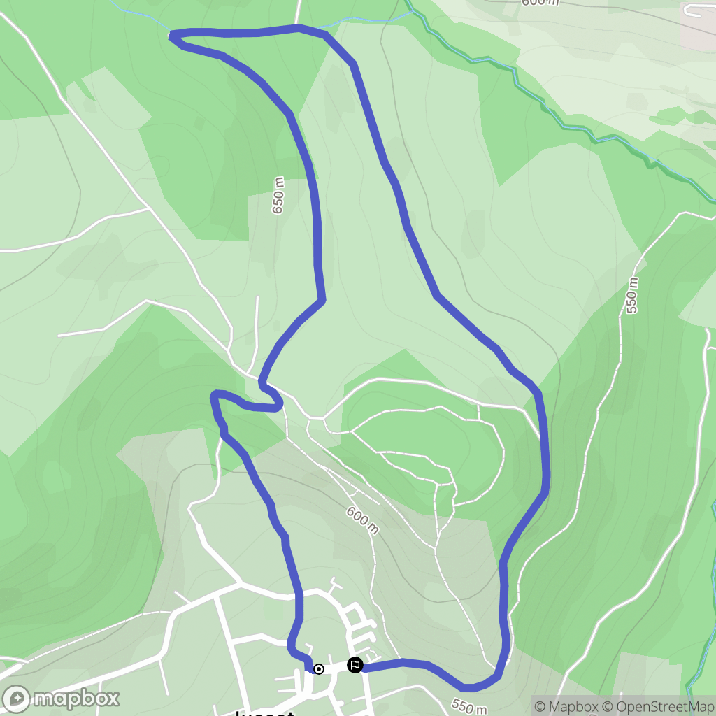 Chanonat : carte du parcours de randonnée - France