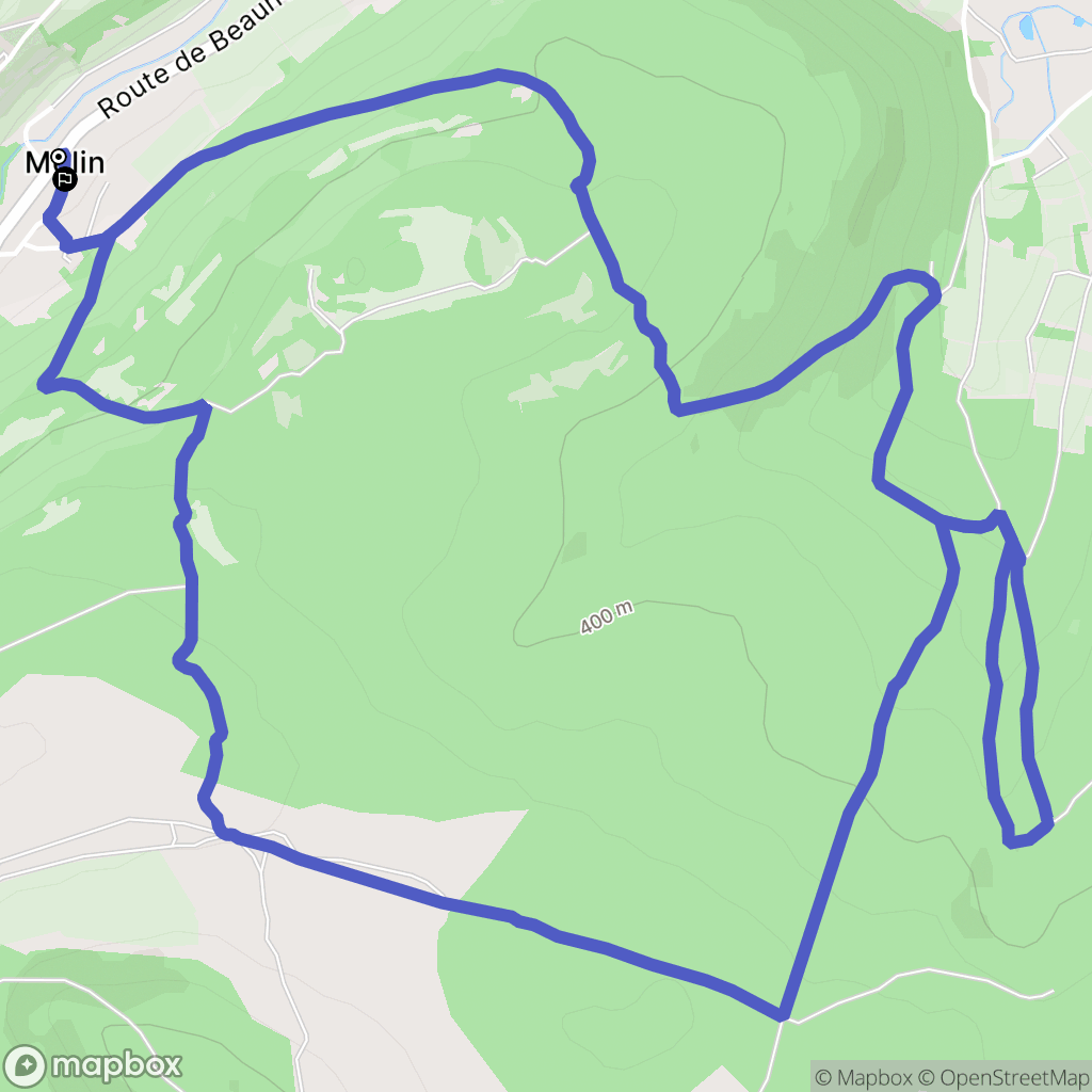 Auxey-Duresses : carte du parcours de randonnée - France