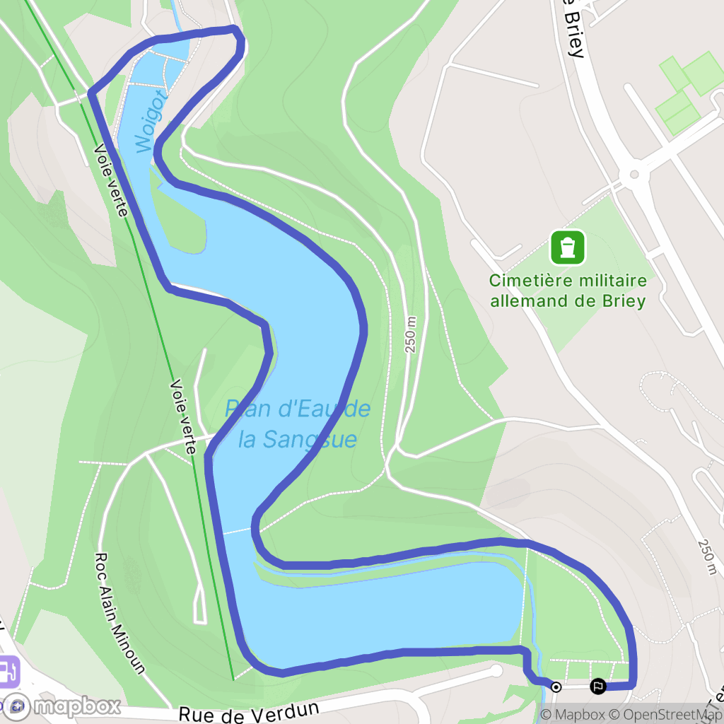 Val de Briey : carte du parcours de randonnée - France