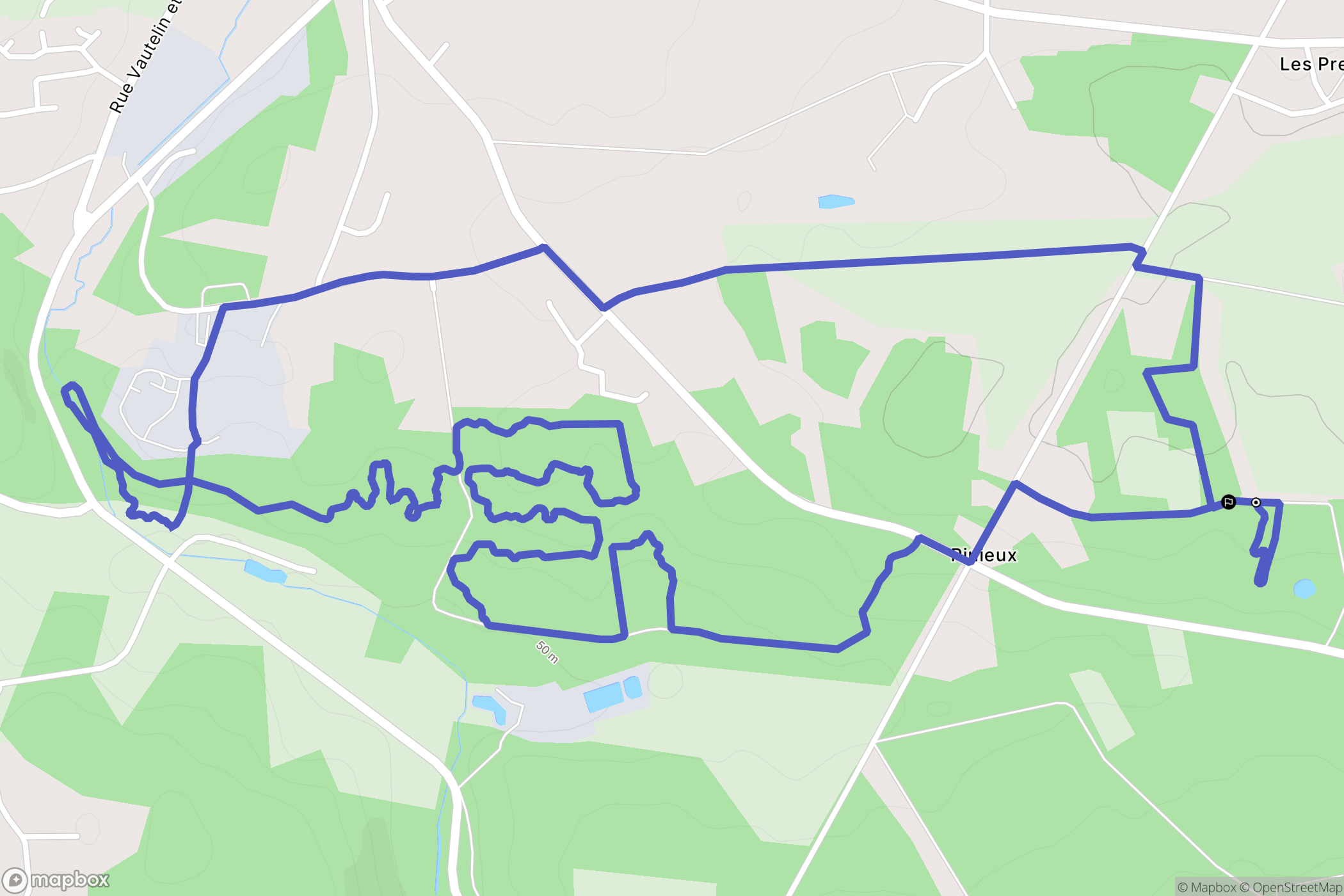 Sérent : carte du parcours de randonnée - France
