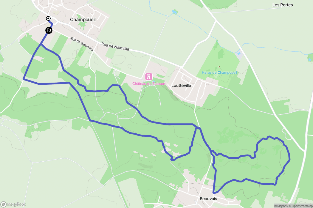 Champcueil : carte du parcours de randonnée - France