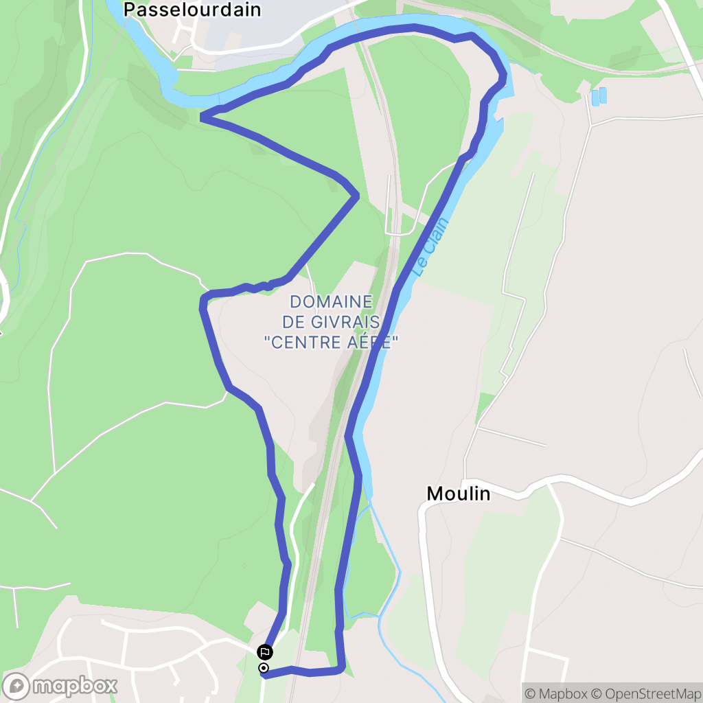 Ligugé : carte du parcours de randonnée - France