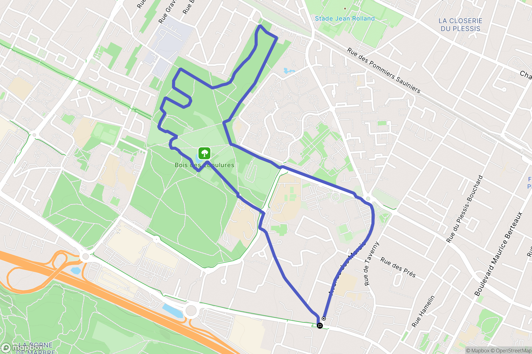 Franconville : carte du parcours de randonnée - France