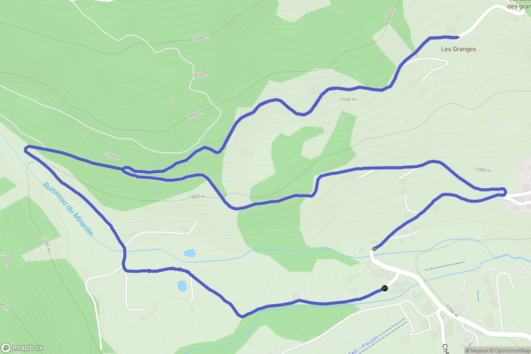 Beaufort : carte du parcours de randonnée - France