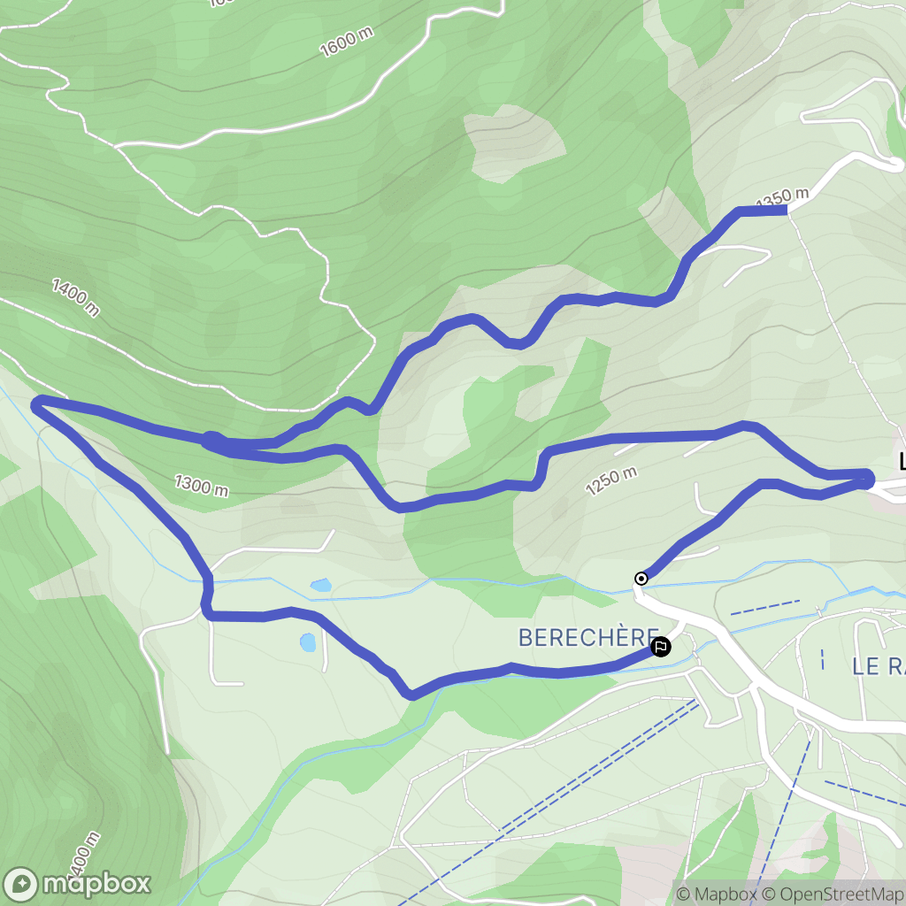 Beaufort : carte du parcours de randonnée - France