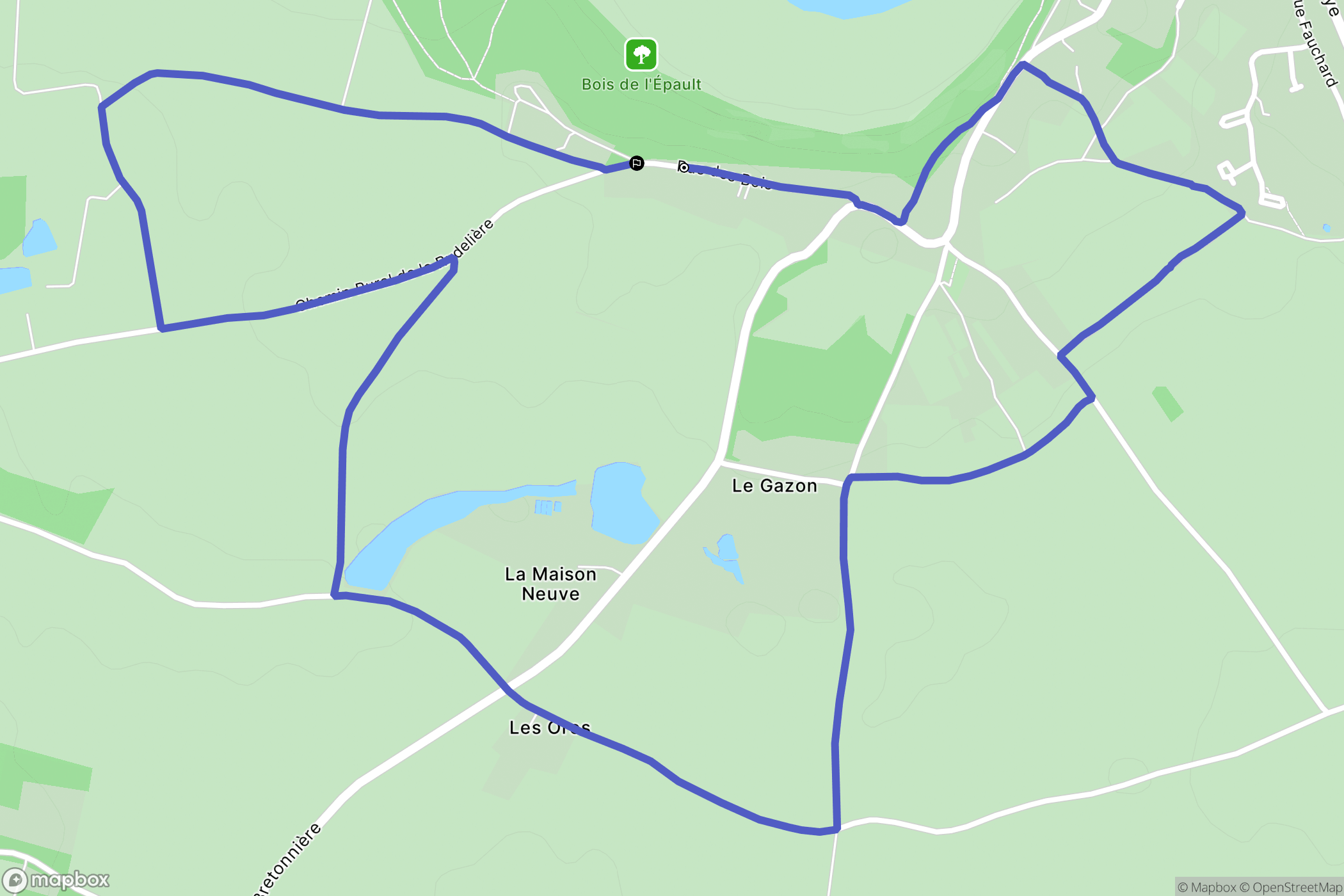 Mareuil-sur-Lay-Dissais : carte du parcours de randonnée - France